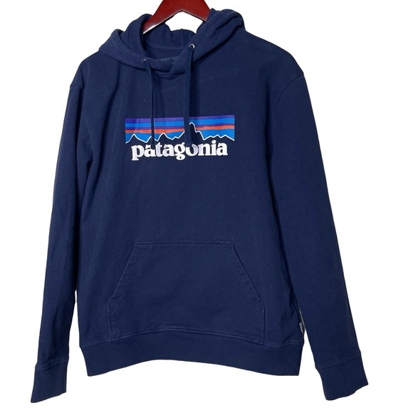 Patagonia Other - Patagonia Men Navy logo-print hoodie sz L